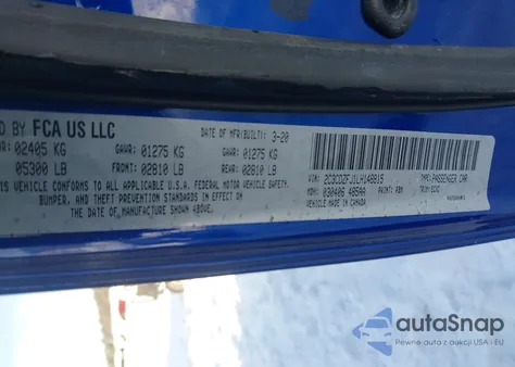 2020 Dodge Challenger R/T Scat Pack Widebody from USA, damaged, VIN 2C3CDZFJ1LH148815